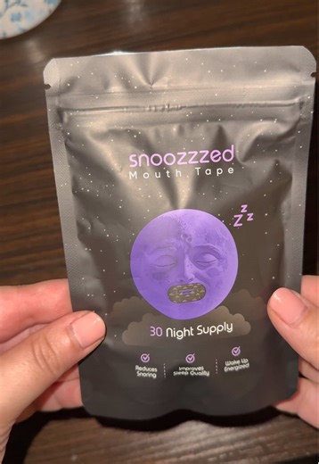 My first TikTok shop sample came in & I can’t wait to use this mouth tape to sleep!! I’ve previously just used medical tape (it works just fine) but these are WAY nicer and so stretchy, breathable and soft! I’ve definitely had great sleep when using mouth tape so I can’t wait to sleep tonight !! #mouthtape #snoozzzed #bestsleepever @snoozzzed