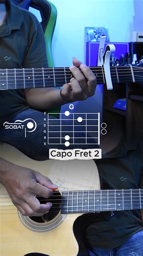 How to play Wonderwall from Oasis Guitar Chord #guitartutorial #guitarlesson #fblifestyle | Sobat Pipen