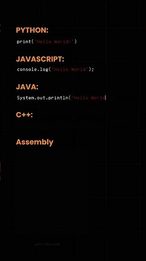 From Python to Assembly: How "Hello, World!" Looks in 5 Programming Languages 🤯