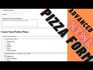 Master HTML Form: Build an HTML only Online Pizza Ordering Form!