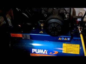 Puma air compressor in operation.