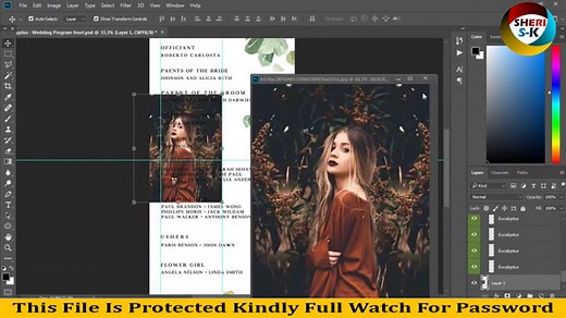 Wedding Invitation Cards Templates Download For Photoshop |English| |Photoshop Tutorial|