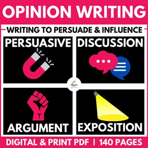 Opinion Writing Unit | Persuasive | Argumentative | Discussion | Expository Text