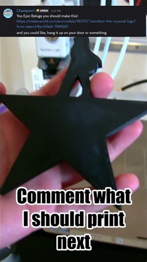 Hamilton Logo 3D print #hamiltonthemusical #broadway #3dprinting #shorts