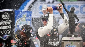 Kyle Busch outlasts field in overtime, wins at Talladega