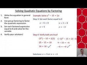Math 125 Solving Quadratic Equations