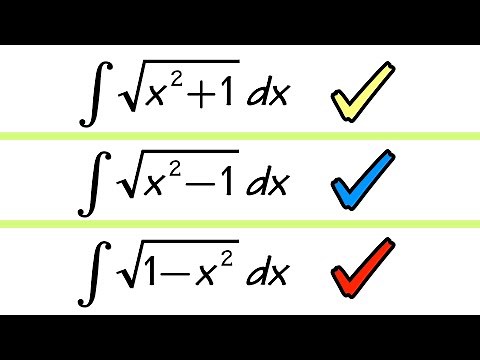 Integral of sqrt(x^2+1), integral of sqrt(x^2-1), integral of sqrt(1-x^2)