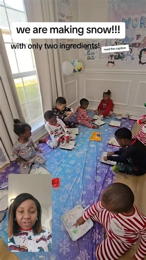 Only 2 ingredients to make snow #howtomakesnow #wintercraft #toddlercraft #inhomedaycare