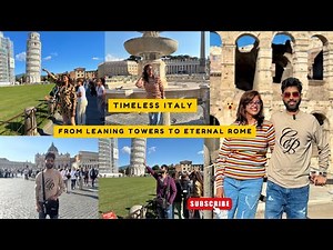 Rome & Pisa Travel Magic 🇮🇹 Colosseum, Vatican City, Trevi Fountain– Indian Couple’s Europe Journey