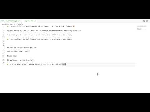 Coding Challenge Day 005: 🔥Longest Substring Without Repeating Characters | Variable Sliding Window