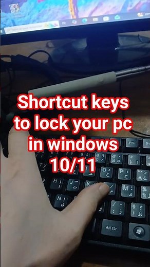 Shortcut keys to lock your pc in windows 10/11 #windows10 #windows11