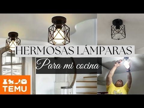 Lámparas de techo para embellecer mi pequeña cocina/ #temu #temuhaul #decoraconmigo #decoración
