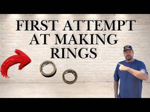 Create a metal and walnut ring