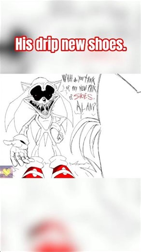 Crimson X's new shoes #crimsonx #sonicexe #alan #tails #sonic #newshoes #comicdub #funnyshort #funny