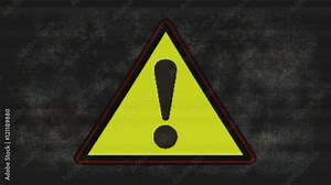 Sign of the danger of interference with the effect of flicker, animation loop