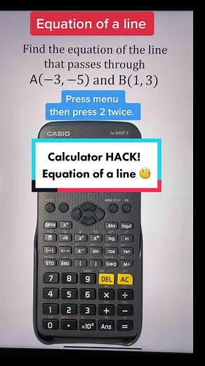 Calculator Hack for Equation of a Line