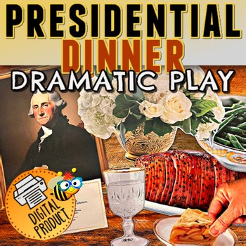 Presidential Dinner Dramatic Play President's Day Activity Food Cutouts Role Pla
