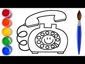 How to draw easy telephone | easy drawing step by step for kids