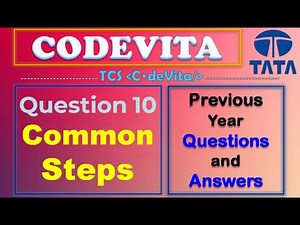 TCS Codevita Problem 10 | Common Steps | Codevita Previous Year Questions With Solutions