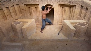 70K views · 2.9K reactions | Digging to Build Ancient Underground Shelter by Ancient Skills | Jungle Survival | Facebook