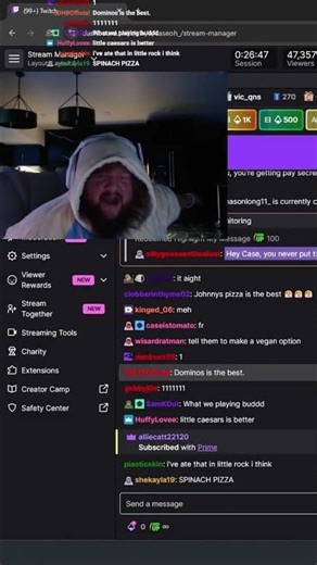 caseoh crashing out over pizza