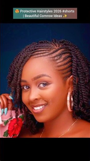 😍 Protective Hairstyles 2026 #shorts | Beautiful Cornrow Ideas ✨ #naturalhair #cornrows #hairstyles