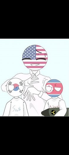 미국&한국&북한 컨트리휴먼 그리기 #컨트리휴먼