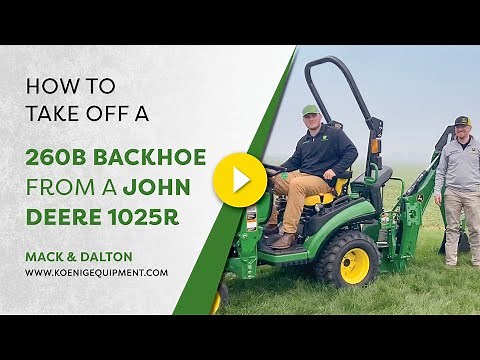 How to Remove a 260B Backhoe from a 1025R | Step-by-Step Tutorial