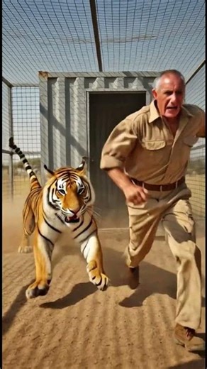 Deadly Chase: Old Man Trapped with a Siberian Tiger #emotionalstory #beinggood