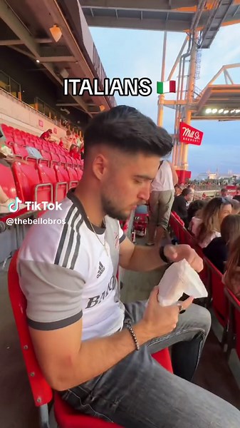 Italians always come prepared 😂🥖🏟️ #italian #italiantiktok #panini #funny #comedy #fyp