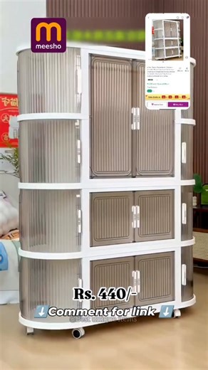Just comment link 🖇️ next Rotating Modular Wardrobe | Curved Sliding Doors Wheels | Dust‑Proof Storage ### Description Space‑saving modular wardrobe with rounded corners and smooth sliding doors that open without swinging, perfect for tight rooms and rental spaces. Each tier snaps together tool‑free, with a sturdy hanging rod for shirts and jackets plus shelves for linens, boxes, and daily essentials. Lockable caster wheels make it easy to move for cleaning, while translucent panels keep conten
