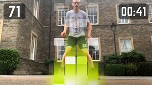 Active Arcade turns your body into a game controller and helps you get moving. Just point the camera toward yourself, and you're gaming—you won't even know you’re working up a sweat. Get moving: apple.co/Activearcade | App Store