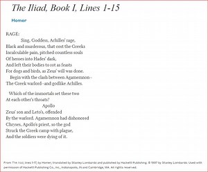 The Anger of Achilles: The Iliad and Process Theology