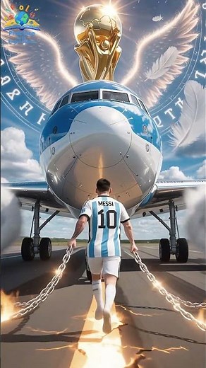 Messi Pulls Divine Plane ✨🏆 | Magical Airport Sprint