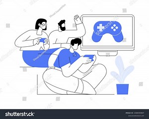 Video Gaming Lounge Isolated Cartoon Vector Stock Vector (Royalty Free) 2368595807 | Shutterstock