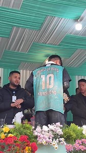 National player Mr. Aron Thapa was honoured with the First Goal Cash Award of Rs. 5,000 by today’s Chief Guest. | Buddha Sangdyangmoo