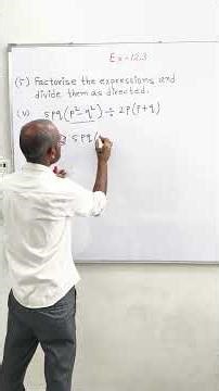 class 8th Maths Chapter 12 Factorisation, exercise 12.3 question number 5(5), maths by Arun Sir