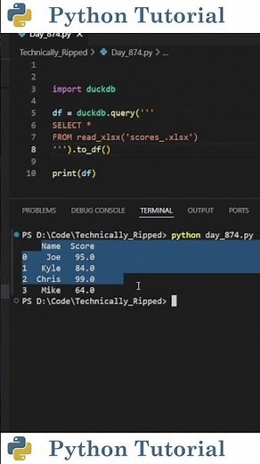 How to Read Excel Files with DuckDB | Python Tutorial