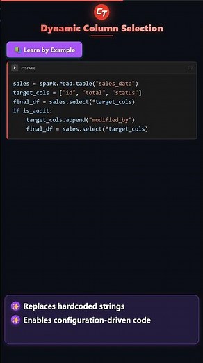 Selecting Columns Dynamically Using Lists