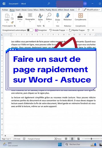 Astuce secrète Word : Saut de page rapide comme un Pro