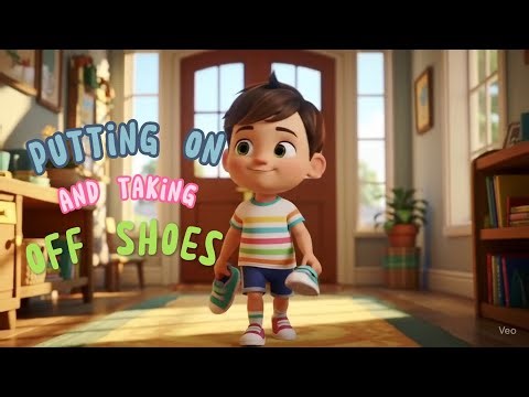 Putting On and Taking Off Shoes 👟 | Easy & Fun Routine Song for Kids | Learn with Leo!