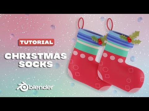 Blender 3D | Christmas Socks | Tutorial for Beginners