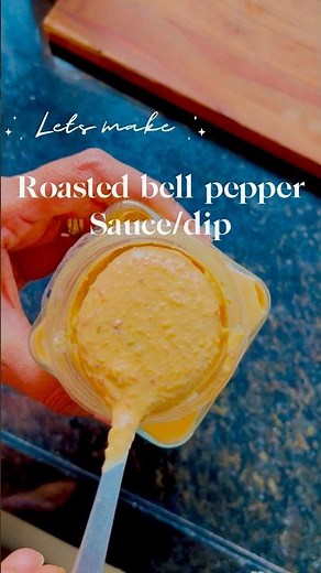 Roasted Bell Pepper Sauce/dip for salad dressing &healthy creamy homemade dip ready in 5 minutes!”