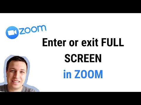 How to ENTER or EXIT FULL SCREEN on ZOOM?