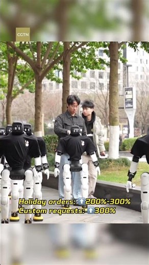 Holiday scene: Robot 'workers' fully booked!