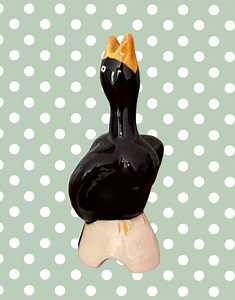 Clarice Cliff Midwinter Pie Bird: Black & Yellow Ceramic Baking Decor - Etsy