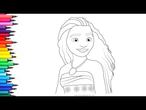 Disney Moana Drawing, Painting & Colouring for Kids and Toddlers_ Child Art | #VideosParaNiños#Niños