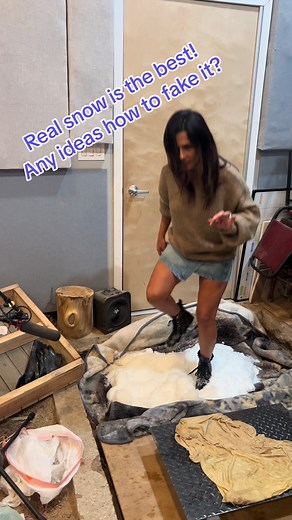 How to fake it? Real snow indoors! Not faking! Love the real thing. #Reelfoleysound #foley #foleyartist #asmr #fyp #postproduction #lovemyjob #bts #audio #sound #realsnow