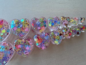 Heart Shaped Heart/glitter Resin Ear Plugs - Etsy