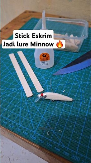 LURE MINNOW DARI STICK ESKRIM 😃 #lurehandmade #casting #castinghampala